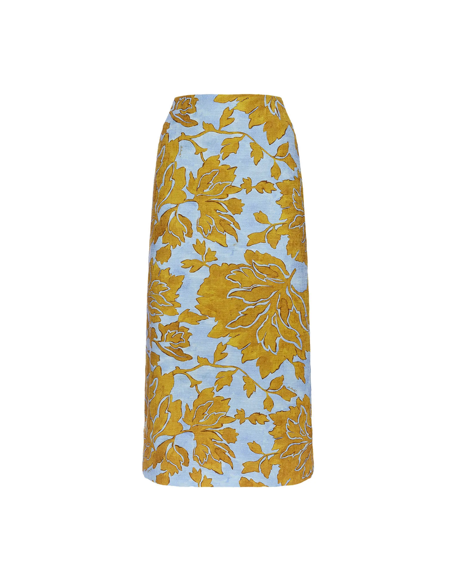 Pencil Skirt in Tangle Light Blue for Women | La DoubleJ