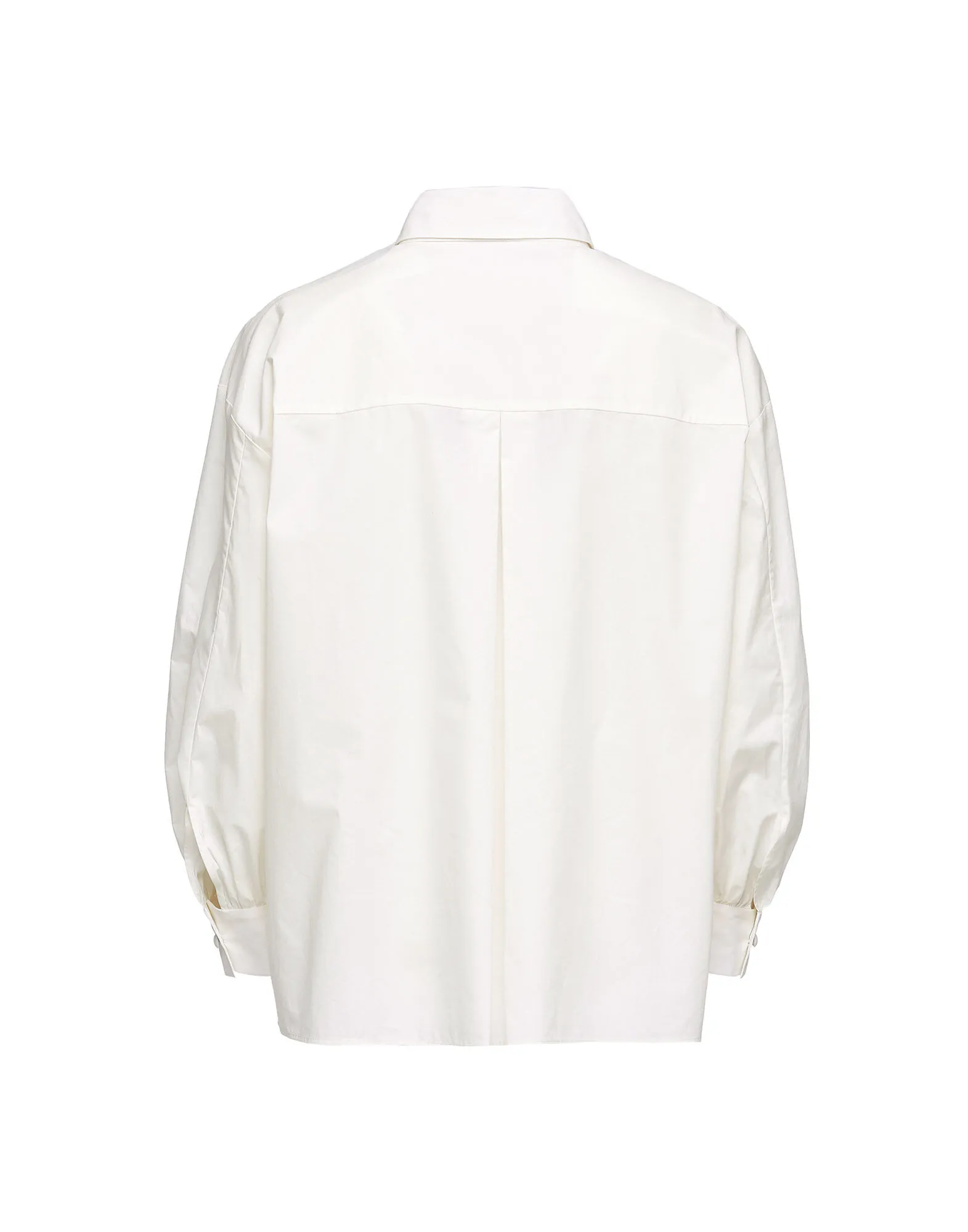 Poet Shirt in Solid White Smoke for Women | La DoubleJ