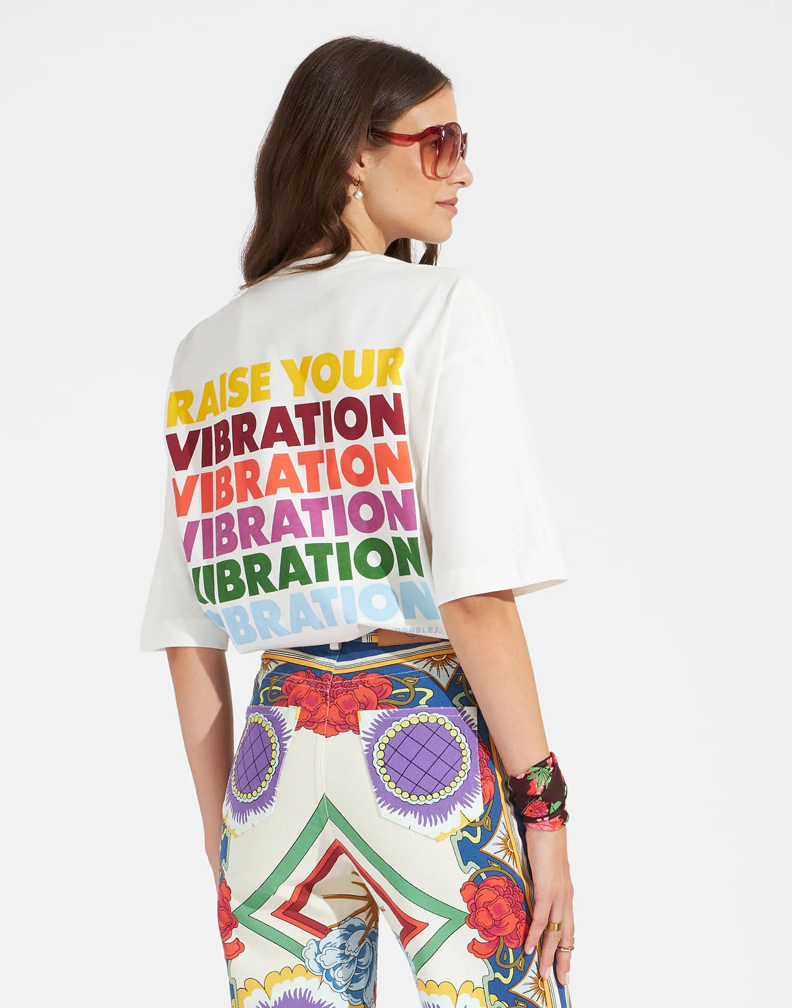 Raise Your Vibration T-Shirt in Solid Print for Women | La DoubleJ