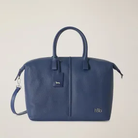 Shopping Bag Forever In Pelle in Blu: Accessori Donna Di Lusso | Harmont & Blaine®