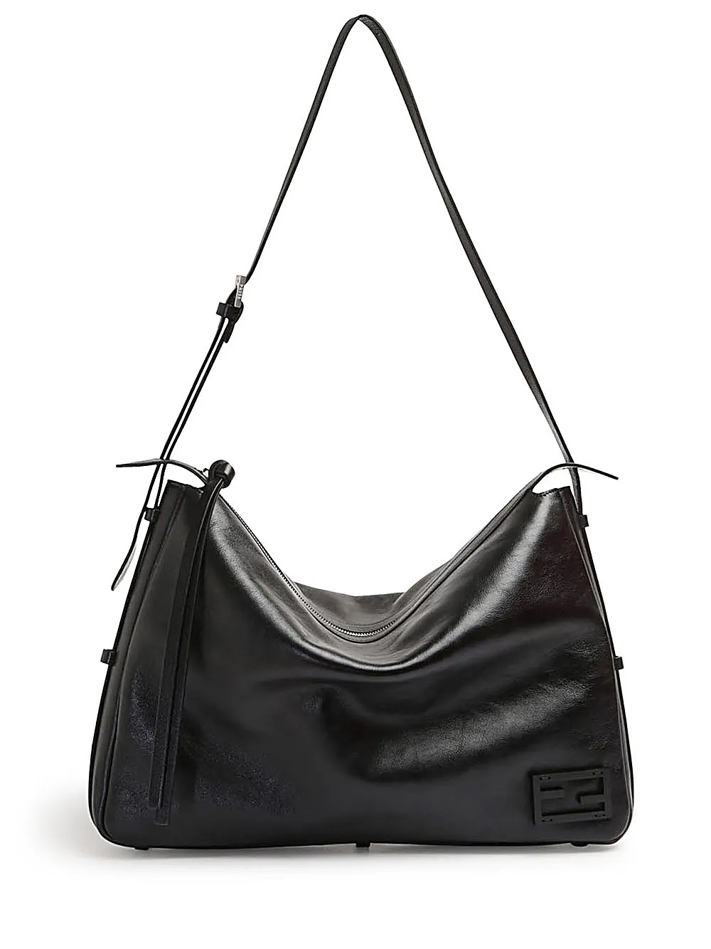 Simply Fendi Large-Borsa in pelle nera