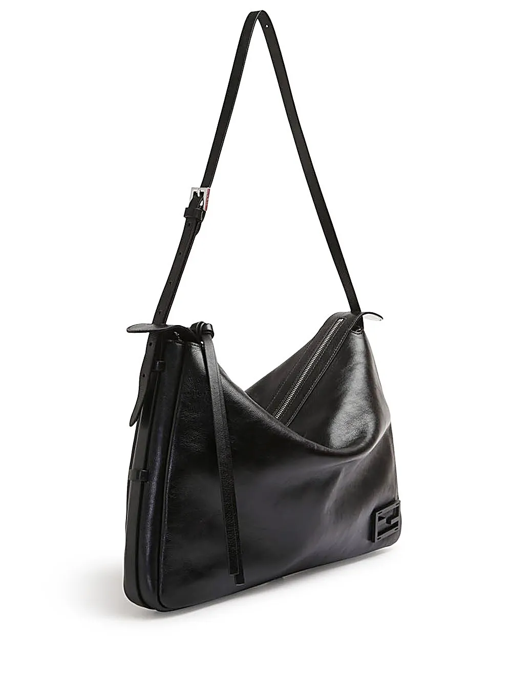 Simply Fendi Large-Borsa in pelle nera