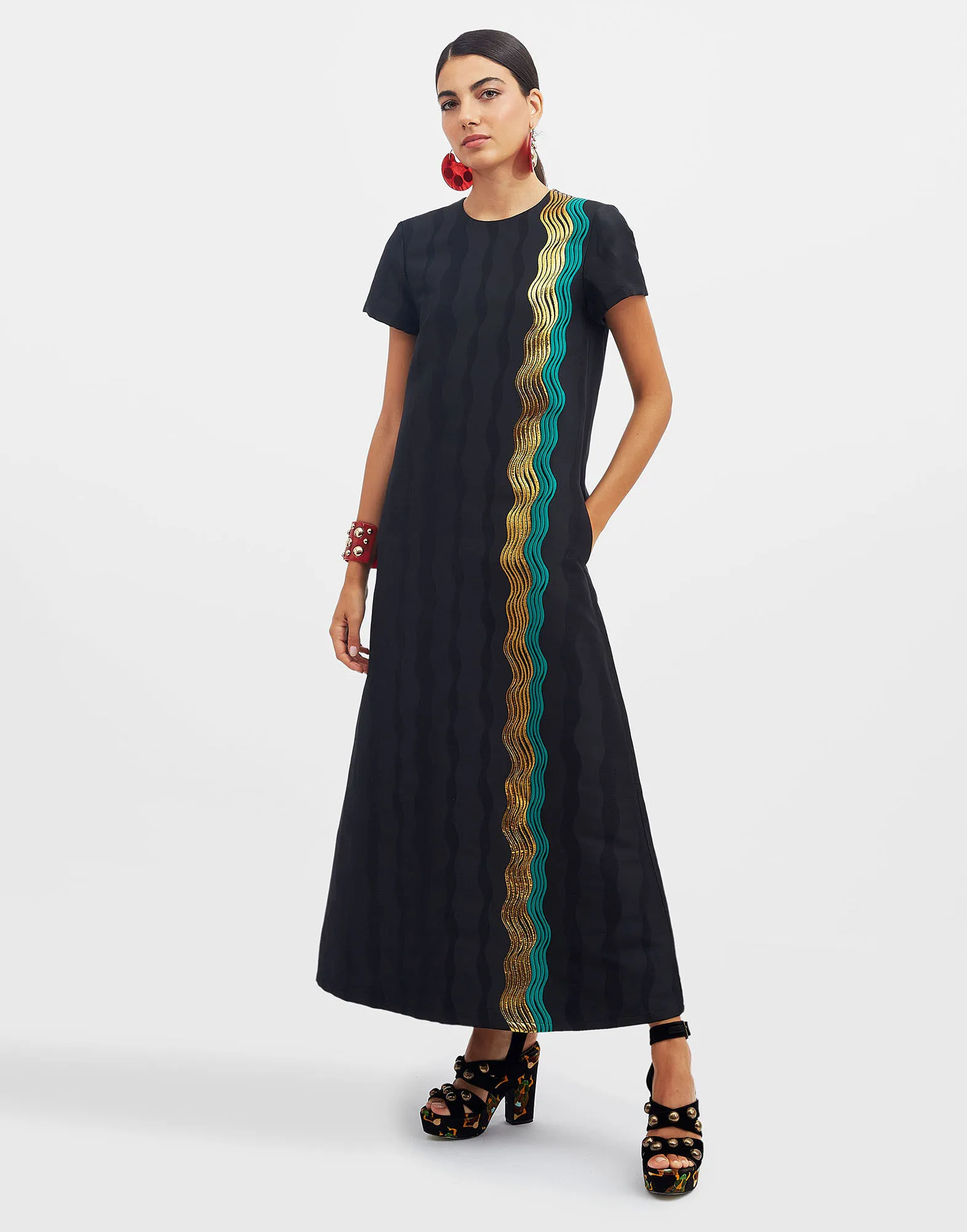 Super Swing Dress in The Nile Black for Women | La DoubleJ