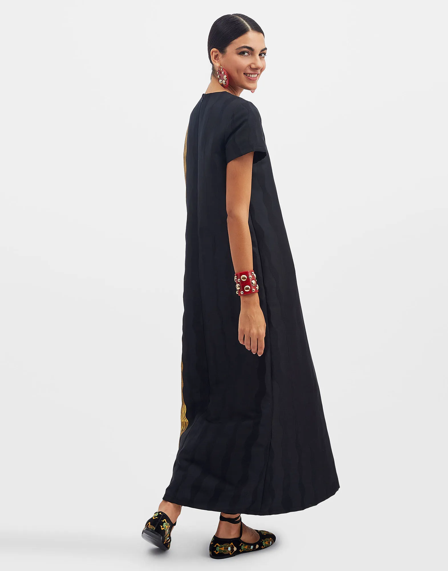 Super Swing Dress in The Nile Black for Women | La DoubleJ