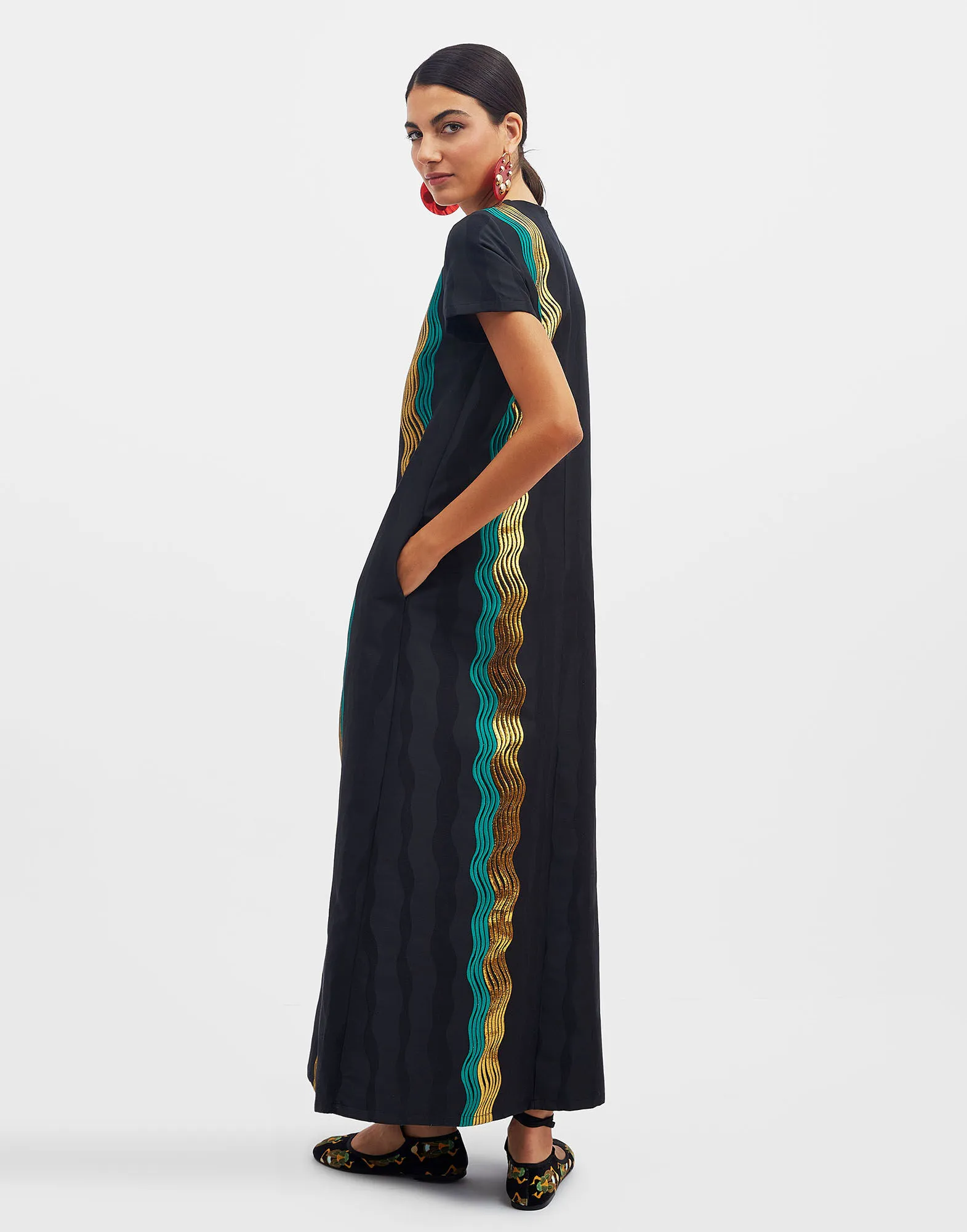 Super Swing Dress in The Nile Black for Women | La DoubleJ