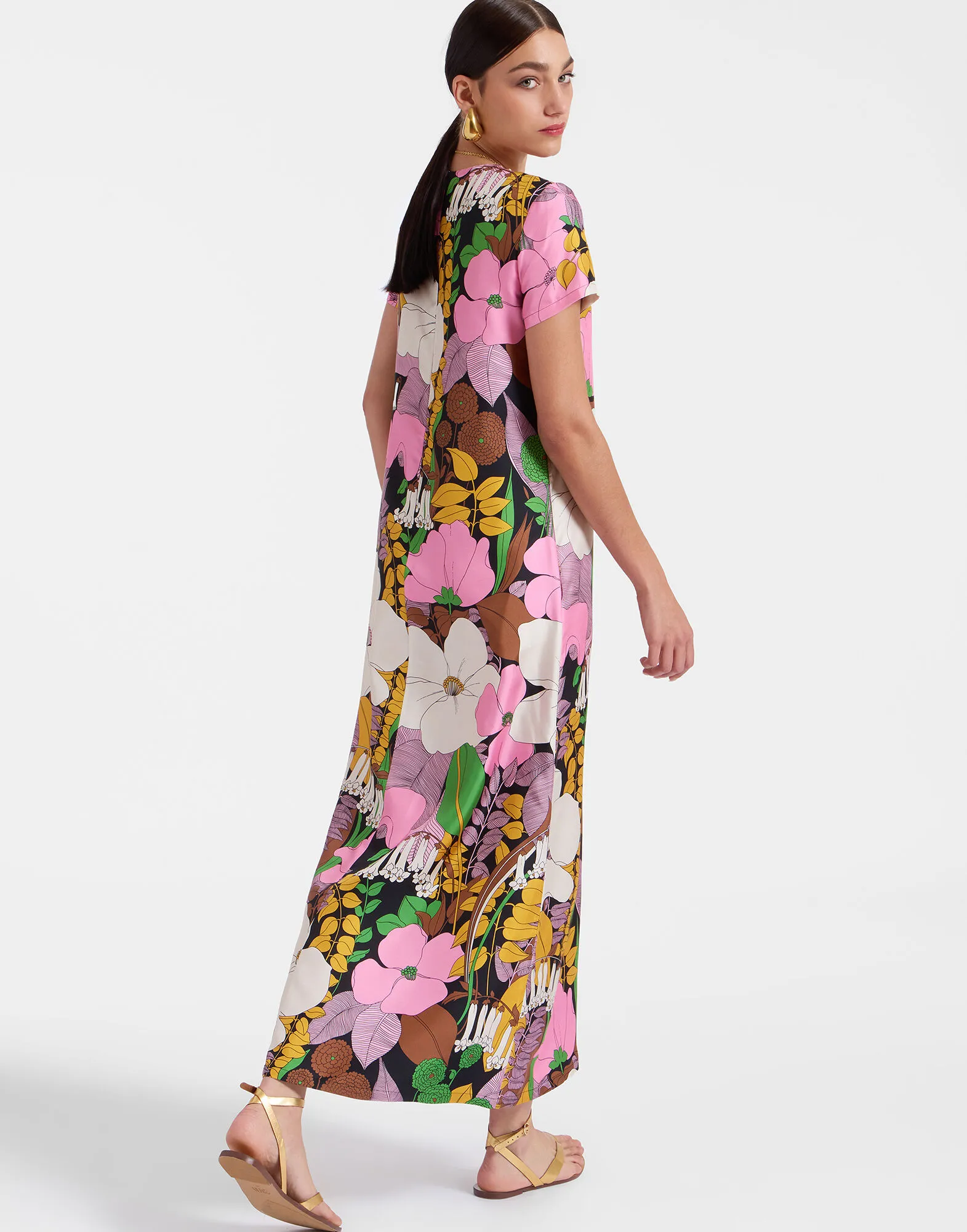 Swing Dress in Big Flower for Women | La DoubleJ