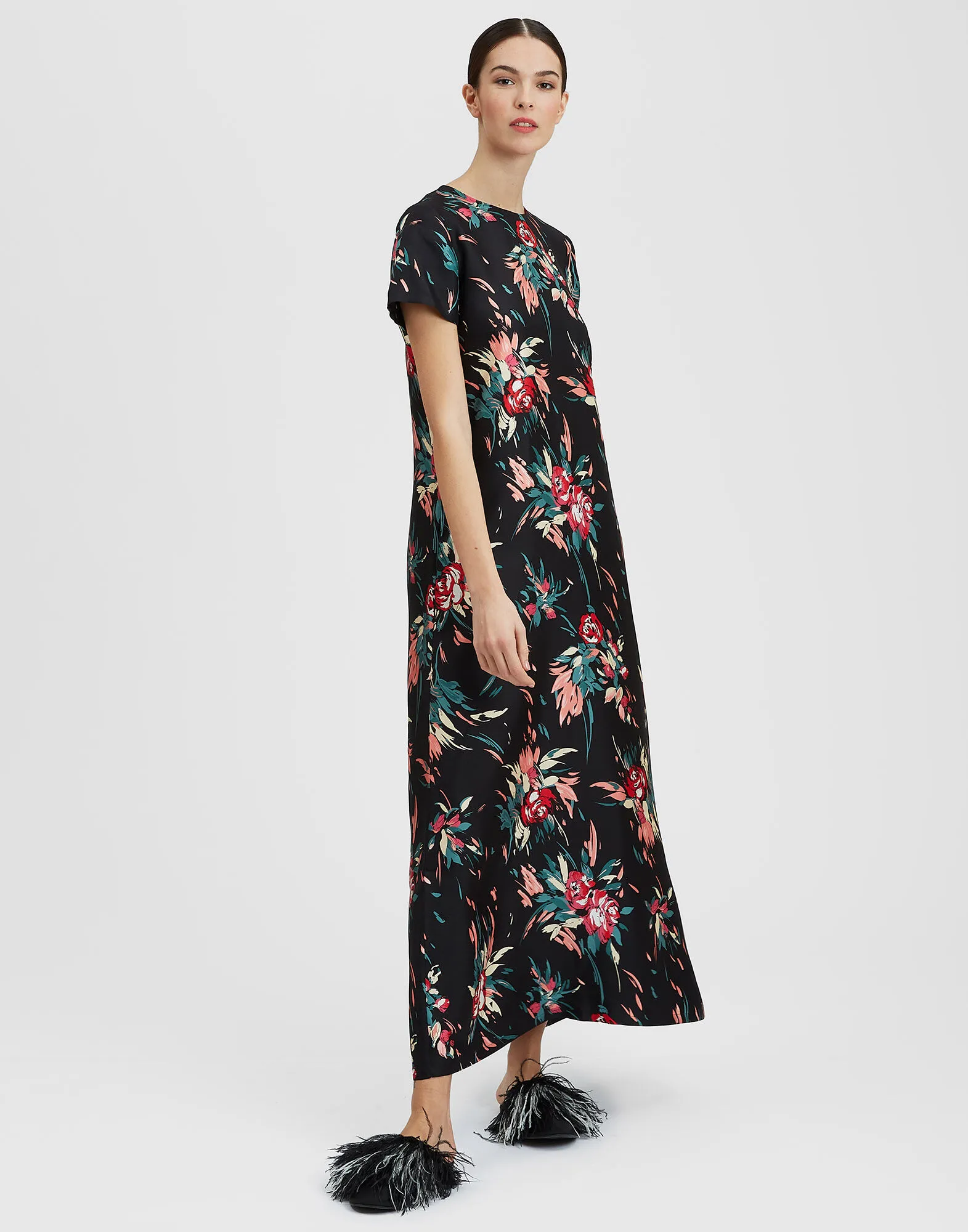 Swing Dress in Breezy Black for Women | La DoubleJ