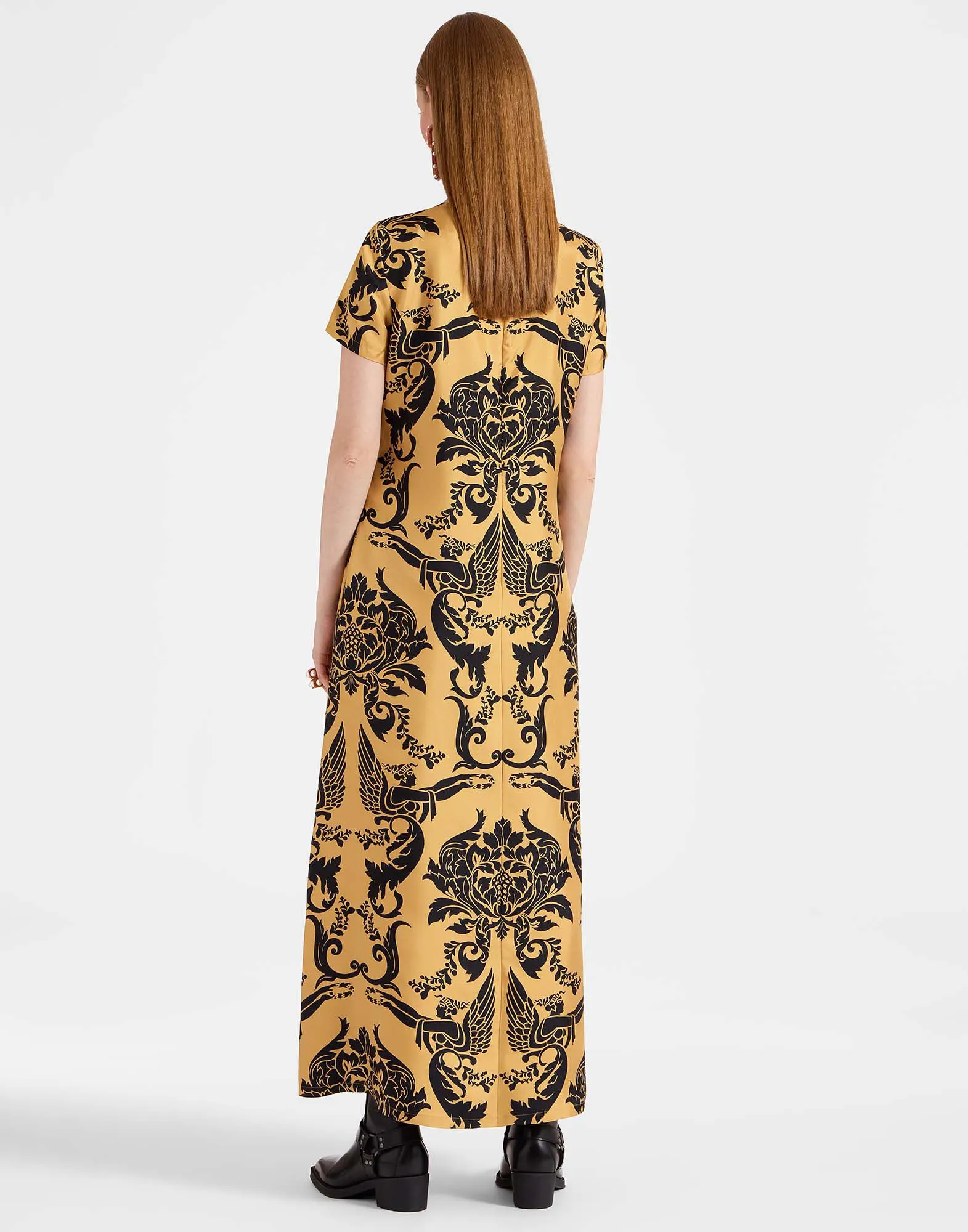 Swing Dress in Cherubs Gold for Women | La DoubleJ