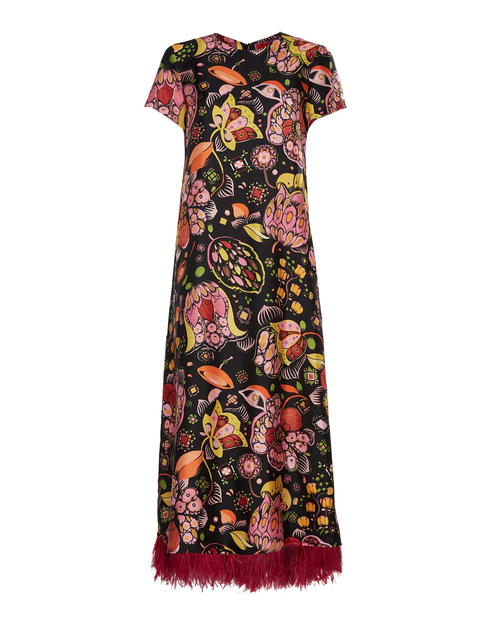 Swing Dress (With Feathers) in Eden for Women | La DoubleJ