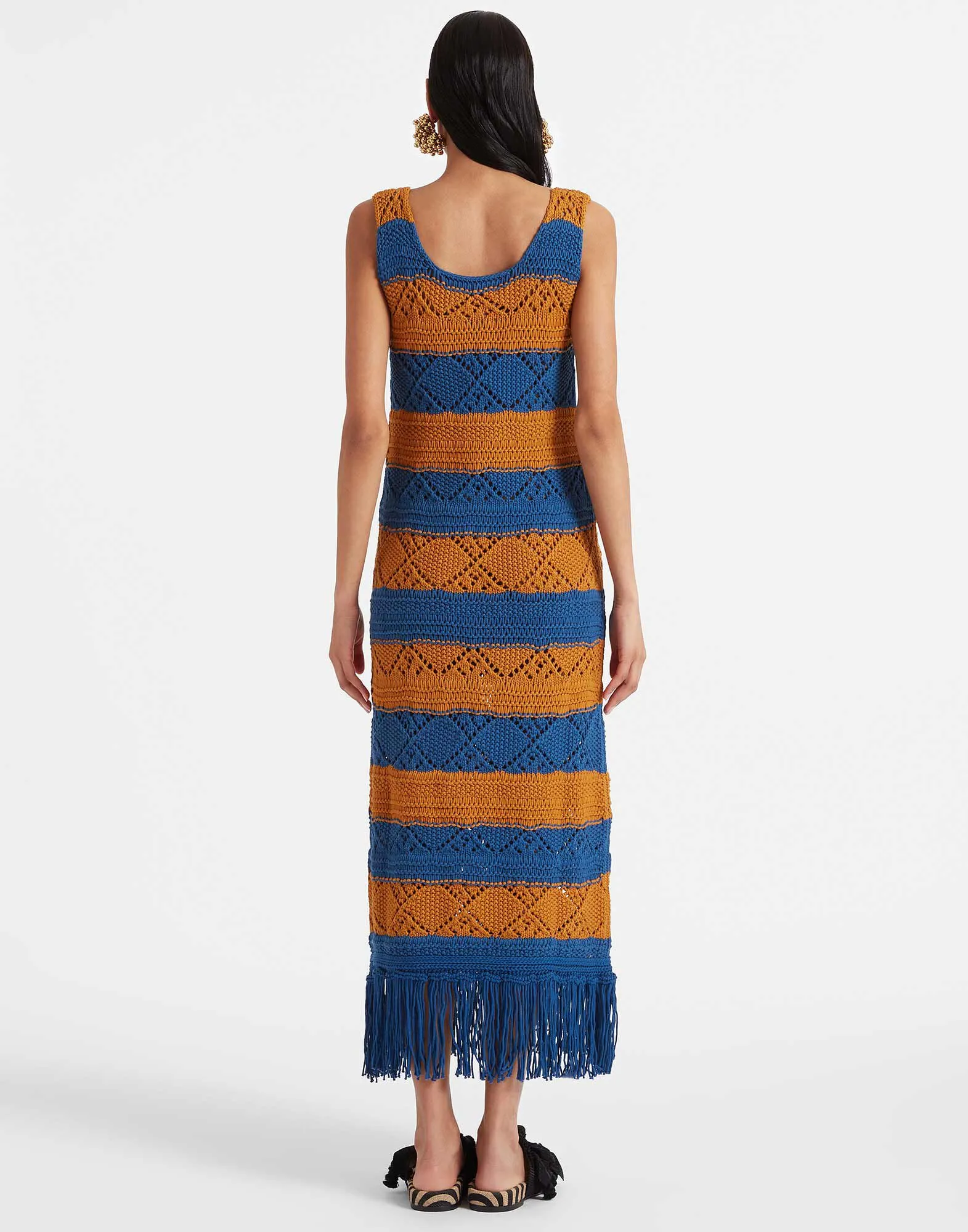 The Yarn Dress in Solid Blue Petrol for Women | La DoubleJ