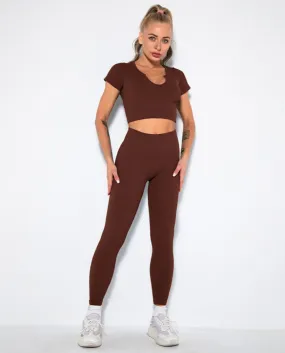 Tuta da yoga a costine per fitness Donna Abbigliamento sportivo Set da palestra Tute sportive Abbigliamento da allenamento per d