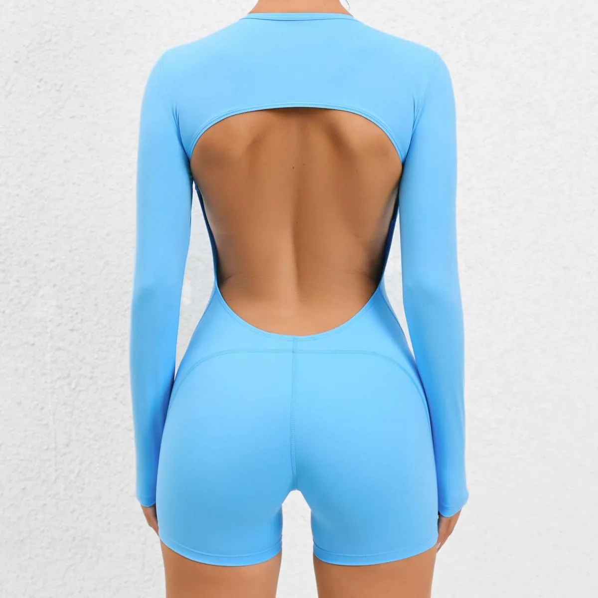 Tute da yoga senza cuciture Sport Fitness Sollevamento dell'anca Backless Tight Elastic One Piece Beauty Back Tute da allenament