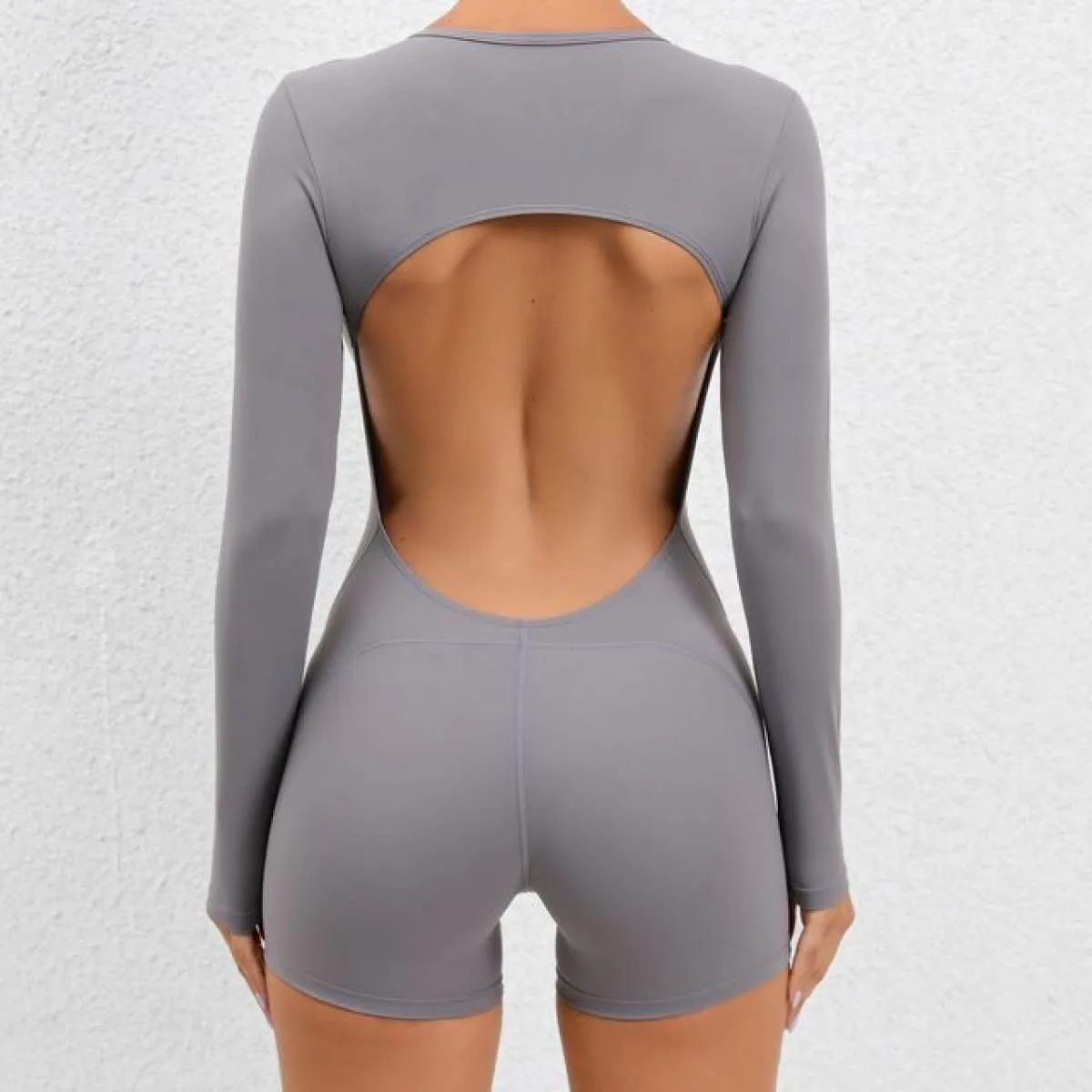 Tute da yoga senza cuciture Sport Fitness Sollevamento dell'anca Backless Tight Elastic One Piece Beauty Back Tute da allenament