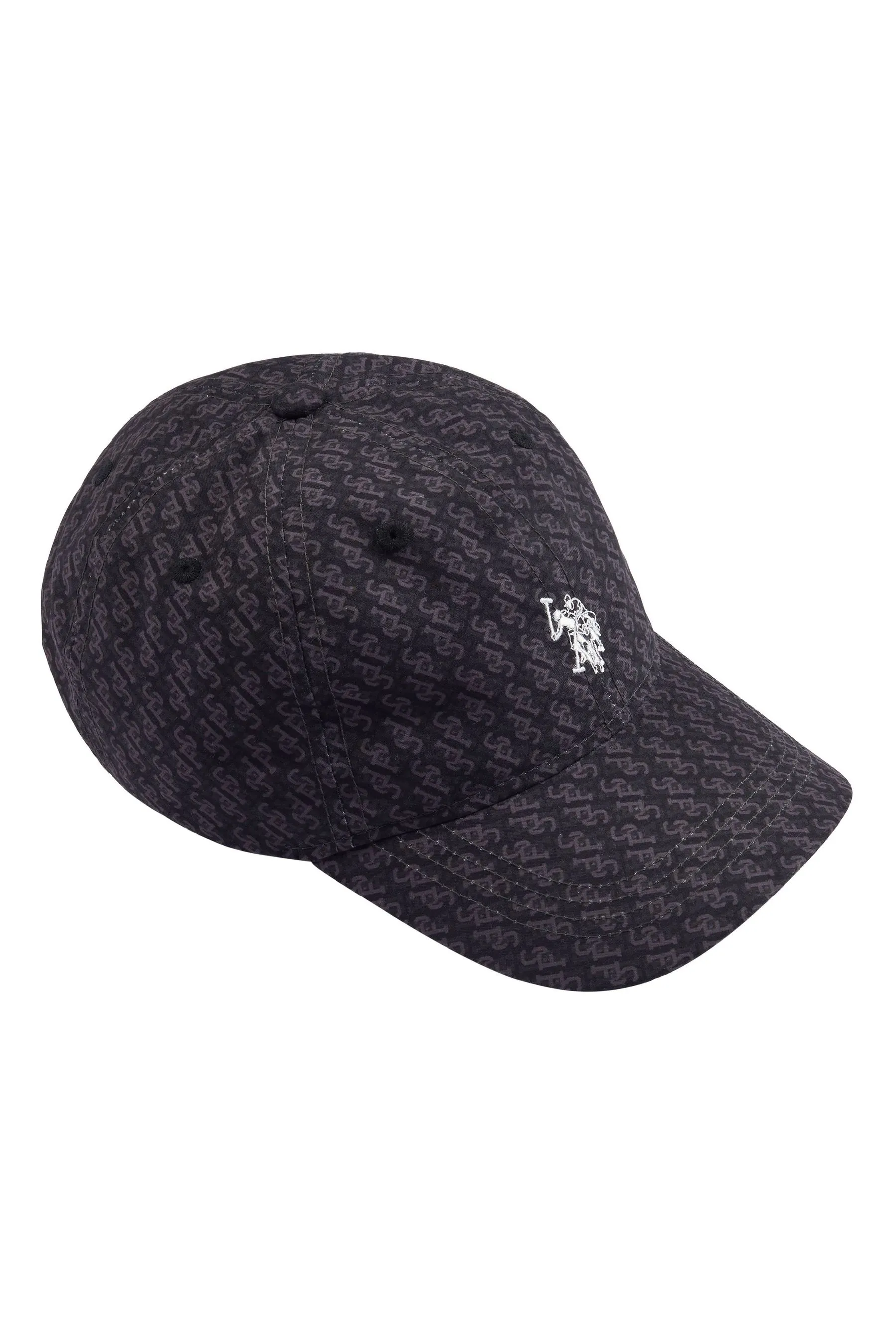 U.S. Polo Assn. Uomo - Nero casual con monogramma - Cappellino