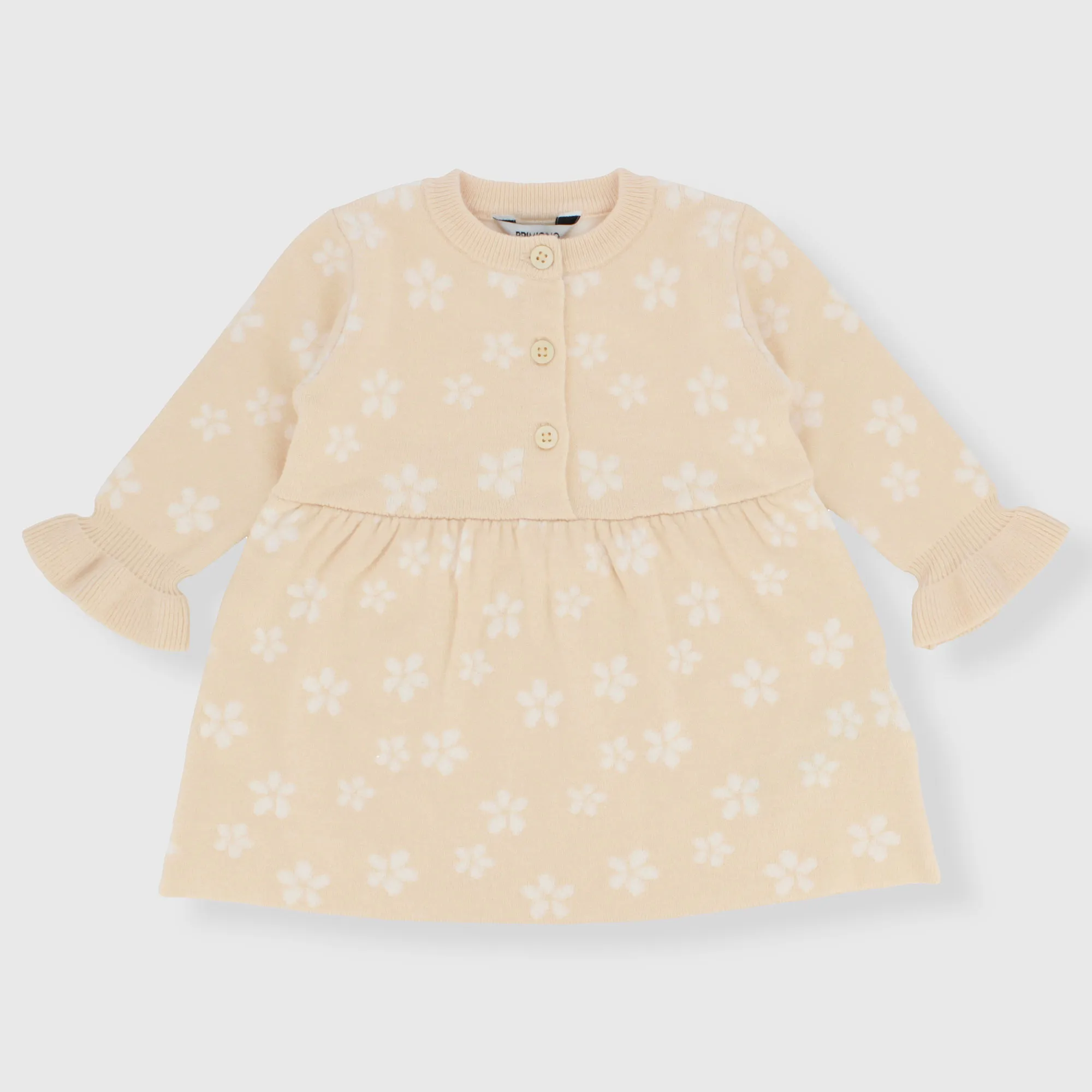 Vestito in maglia da neonata, BEIGE            