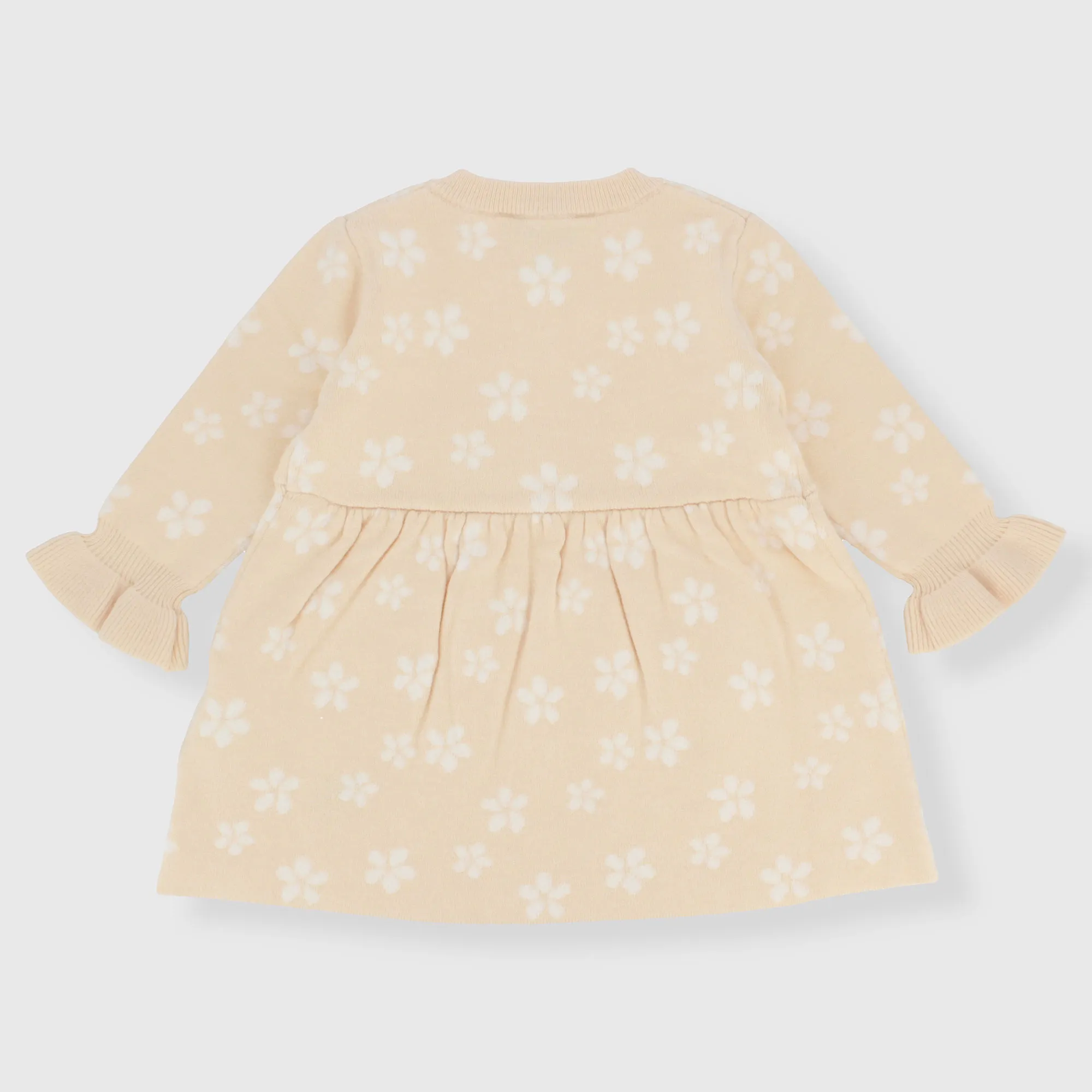 Vestito in maglia da neonata, BEIGE            