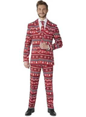 Vestito natalizio Nordic Pixel Red - Suitmeister